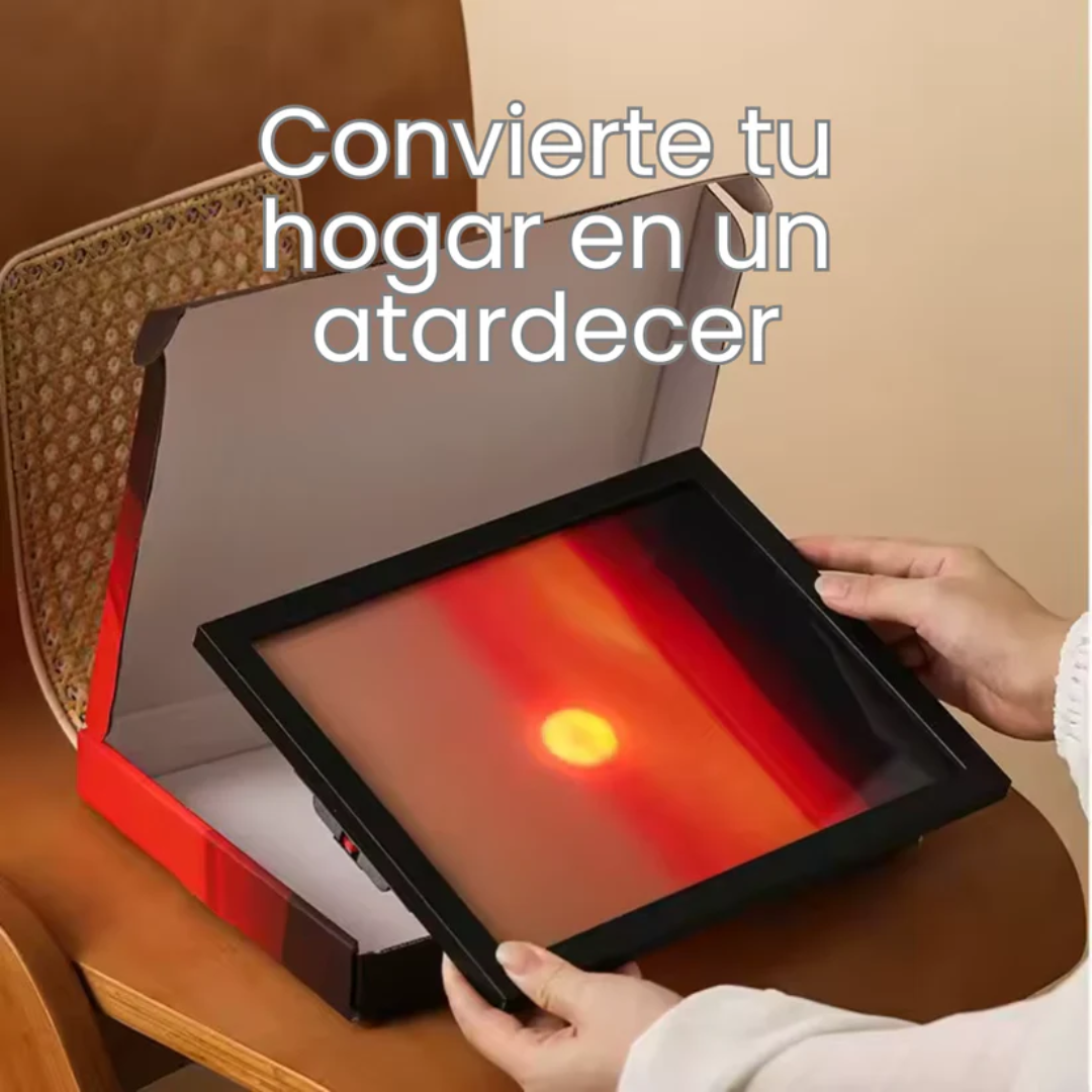 Cuadro de Puesta de Sol Iluminada Ajustable
