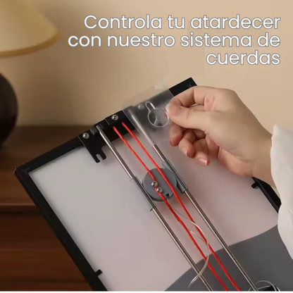 Cuadro de Puesta de Sol Iluminada Ajustable